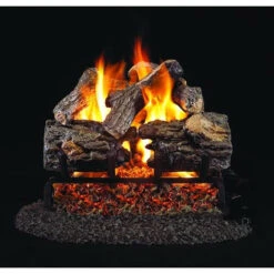 Real Fyre 18" Burnt Rustic Oak Gas Log Set, G4 Burner, NG