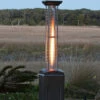 Mocha Finish Square Flame Heater