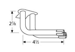 Fiesta 4 1/2" X 2 7/8", L-shaped Twin Venturi