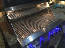 Bonfire 34" 4 Burner Built-in Premium Grill -Backyard BBQ Deals Store Bonfire 34 Built in Grill Hood open 43482.1692813067.1500.1500