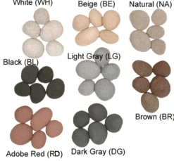 FireStones | 6 Medium Stones| Calico Colors | .50 Sq.ft.