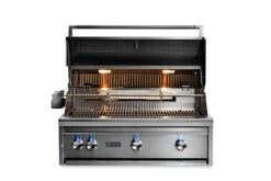 Lynx 36" Built-In Grill - 2 Ceramic Burners, 1 Trident W/ Rotisserie - L36TR -Backyard BBQ Deals Store Lynx 36 Grill Lid Open Lights 32280.1696088711.1500.1500