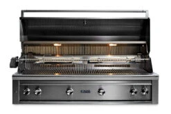 Lynx 54” Built-in Grill With 1 Trident Infrared Burner And 3 Ceramic Burners, Rotisserie - L54TR -Backyard BBQ Deals Store Lynx L54TR Hood Open 62542.1644355376.1500.1500