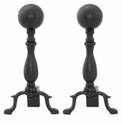 Ball Fireplace Andiron W Short Shank
