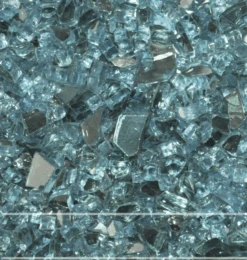 American Fireglass Azuria Reflective | 1/4-in Fire Glass | 10 Lbs