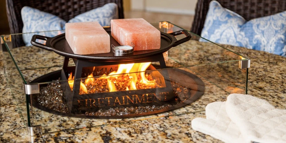 Firetainment Naples 54" Round Firepit Grilling Table 2 Firetainment Naples 54" Round Firepit Grilling Table - Image 2